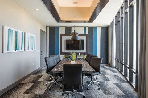 conference room at Tinsley on the Park apartments