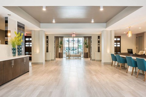lobby at Tinsley on the Park apartments