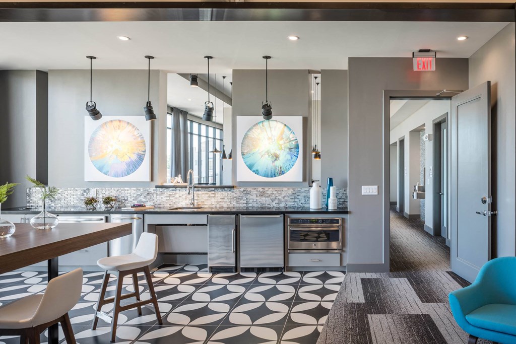 social lounge at Tinsley on the Park apartments