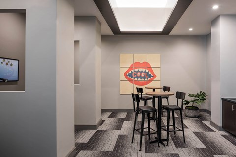 social spaces at Tinsley on the Park apartments