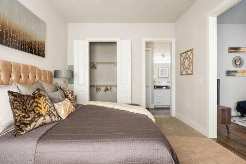 bedroom at Tinsley on the Park apartments