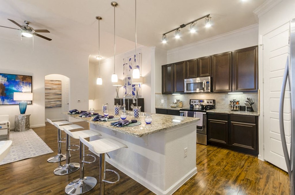 Kitchen counter table2 at Villages 3Eighty, Texas