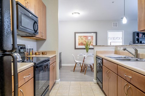 a kitchen at Verano apartments