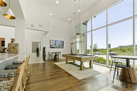 clubhouse interior at Reveal 54, Georgetown, TX