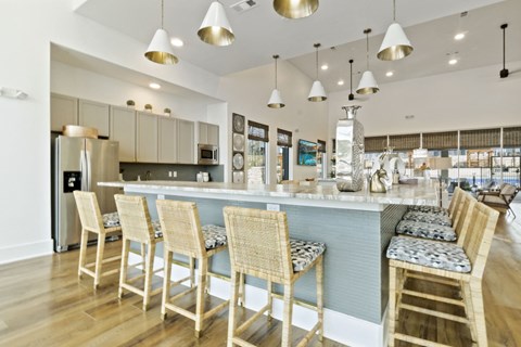 Clubhouse dining at Reveal 54, Georgetown, TX, 78626