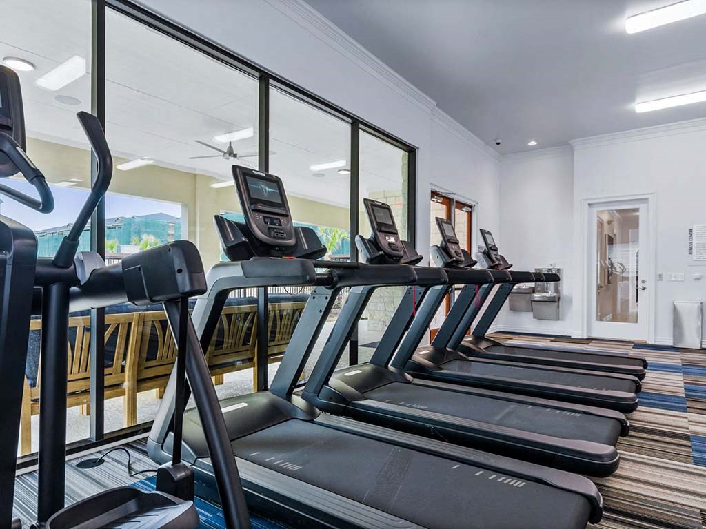 Equipment in gym atPark at Bayside, Texas, 75088