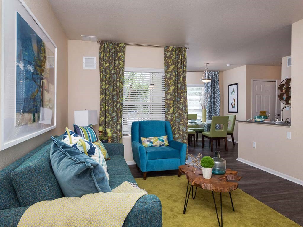 Living room at Dakota Ridge Apartments, Littleton, Colorado
