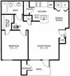 Alpine Floorplan Alpine Floorplan at Dakota Ridge Apartments, Littleton, Colorado