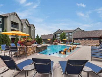 Poolside Sundeck With Relaxing Chairs at Berkshire Aspen Grove, Colorado