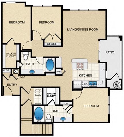 H2G Floor Plan at Berkshire Aspen Grove, Littleton, CO, 80120