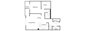 Floorplan A10 at Elan Redmond Apartments, Washington