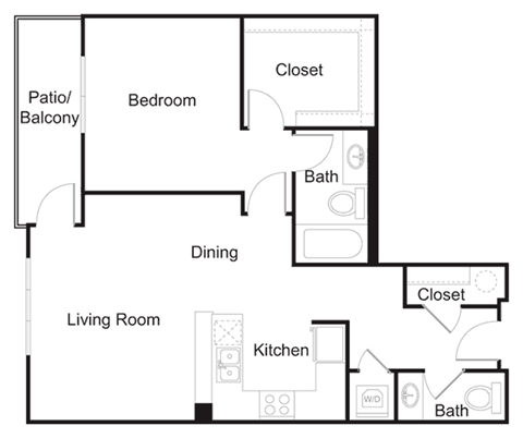 Floorplan A10 at Elan Redmond Apartments, Washington