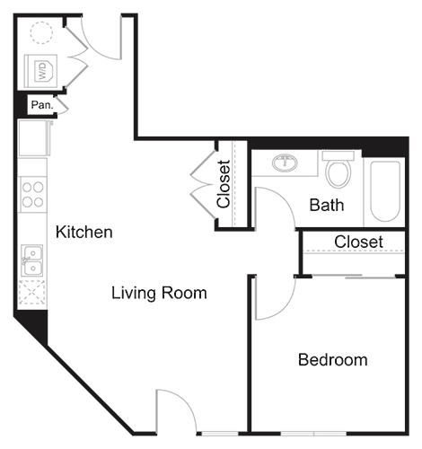 Floorplan A3 at Elan Redmond Apartments, Redmond, WA 98052
