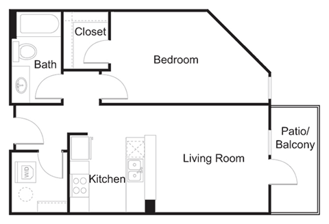 Floorplan A4 at Elan Redmond Apartments, Redmond, WA