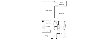 Floorplan A8D at Elan Redmond Apartments, Redmond, WA 98052
