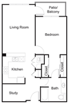 A8D Floorplan A8D at Elan Redmond Apartments, Redmond, WA 98052