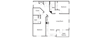 Floorplan D2 at Elan Redmond Apartments, Redmond