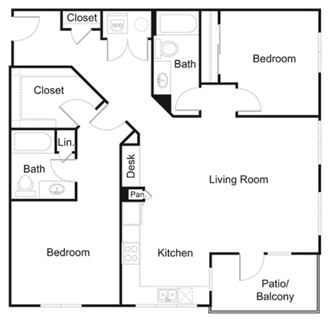 Floorplan D2 at Elan Redmond Apartments, Redmond