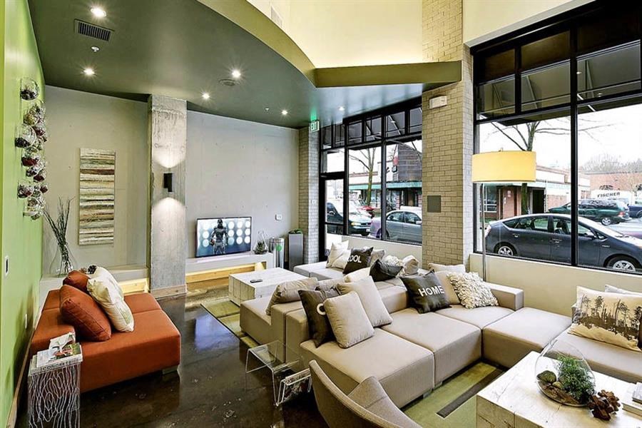 Spacious Sitting Area in Club House  at Elan Redmond, Redmond, WA 98052