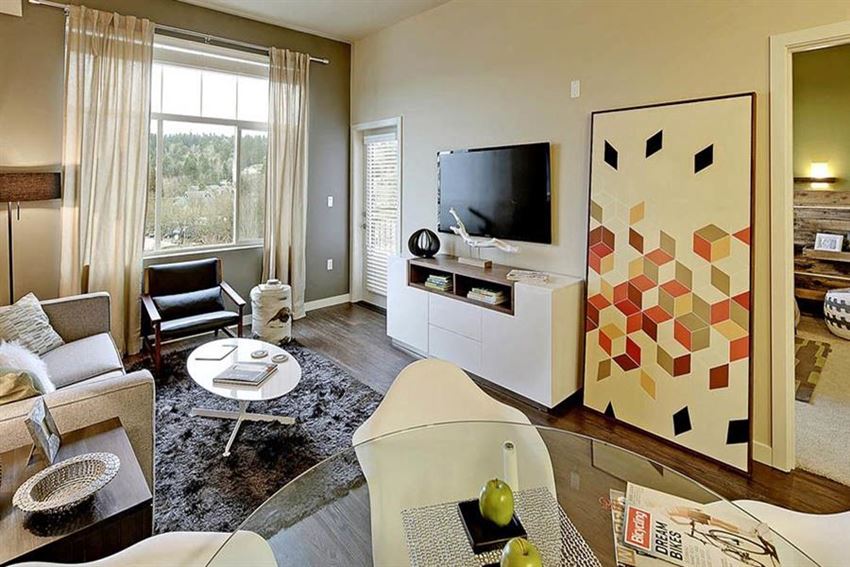 Modern Living Room Modern Living Room at Elan Redmond, Redmond, WA 98052 - Photo Gallery