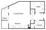 Studio Floorplan at Elan Redmond, Redmond, WA 98052