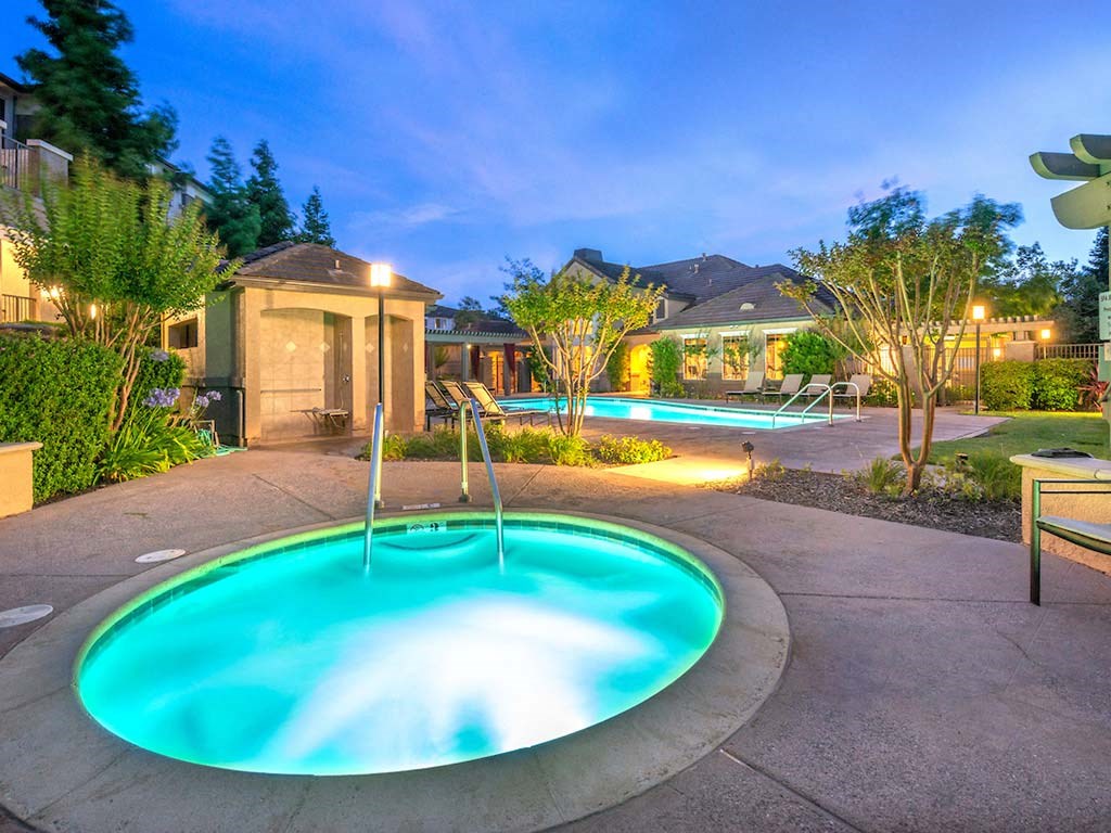 Jacuzzi at night