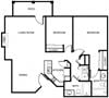 2 Bedroom 2 Bathroom Floor Plan 2 Bedroom 2 Bathroom Floor Plan at Echo Ridge, Washington, 98065