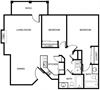 Two Bed Floor Plan Two Bed Floor Plan at Echo Ridge, Snoqualmie, 98065