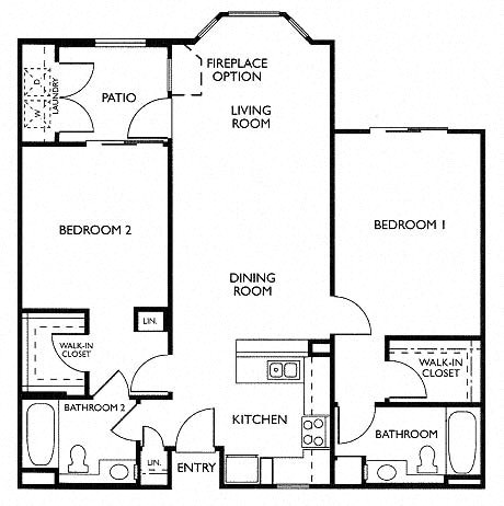 D1 Willow Floor Plan at The Enclave CA, San Jose