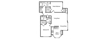 2 bedroom 2 bath, 1065 square feet at Red Hawk Ranch, Louisville, KY 40241