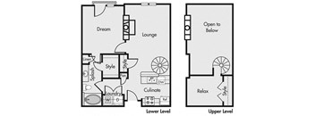 Floorplan One Bedroom Loft at Roosevelt Square Apartments, Arizona