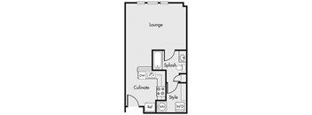 Floorplan Studio at Roosevelt Square Apartments, Phoenix, AZ, 85003