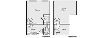 Floorplan Studio Loft at Roosevelt Square Apartments, Phoenix