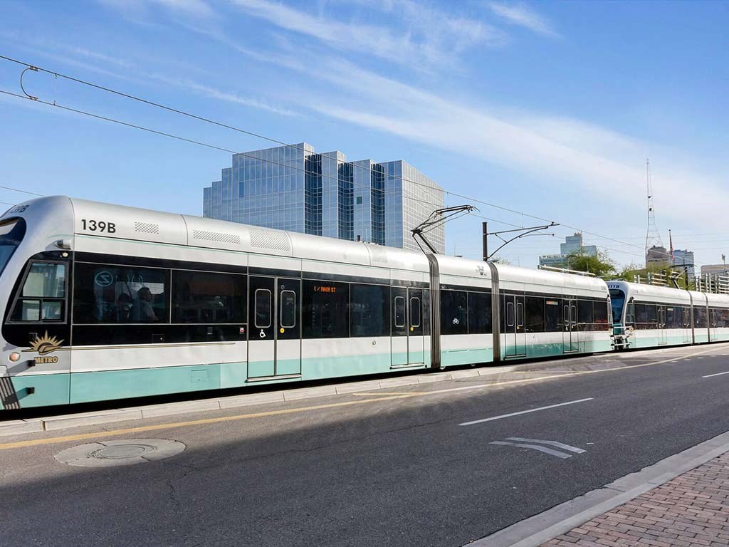 Commuter train near Roosevelt Square, Phoenix