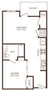 B2 floorplan B2 floorplan at The Rey Apartments San Diego, 92101