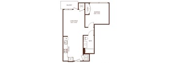 B3 floorplan at The Rey Apartments San Diego, California
