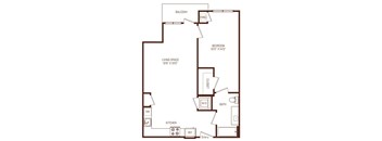 B6 floorplan at The Rey Apartments San Diego