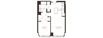 VI1A6 Floor Plan at Via Seaport Residences, Boston, MA
