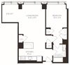 VI1G1 Floor Plan VI1G1 Floor Plan at Via Seaport Residences, Massachusetts