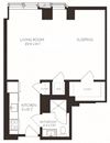 VI1H1 Floor Plan VI1H1 Floor Plan at Via Seaport Residences, Boston, MA, 02210