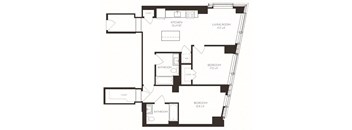 VI2F1 Floor Plan at Via Seaport Residences, Boston, Massachusetts