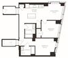 VI2F1 Floor Plan VI2F1 Floor Plan at Via Seaport Residences, Boston, Massachusetts
