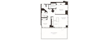 VI2G14 Floor Plan at Via Seaport Residences, Massachusetts, 02210