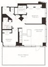 VI2G14 Floor Plan VI2G14 Floor Plan at Via Seaport Residences, Massachusetts, 02210
