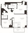VI2G1 Floor Plan VI2G1 Floor Plan at Via Seaport Residences, Massachusetts