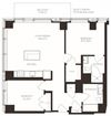 VI2H1 Floor Plan VI2H1 Floor Plan at Via Seaport Residences, Boston, MA, 02210
