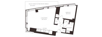 VII1A2 Floor Plan at Via Seaport Residences, Boston, MA