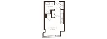 VIISA4 Floor Plan at Via Seaport Residences, Boston, MA