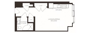 VISA6 Floor Plan at Via Seaport Residences, Boston, MA
