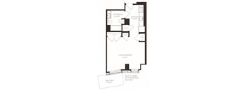 VISB1 Floor Plan at Via Seaport Residences, Boston, Massachusetts